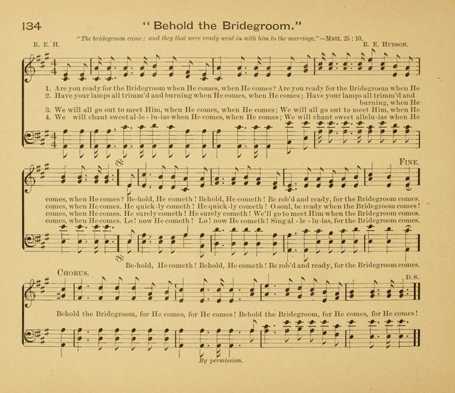 Gates Ajar: a collection of hymns and tunes for use in Sunday schools, praise and prayer meetings page 134