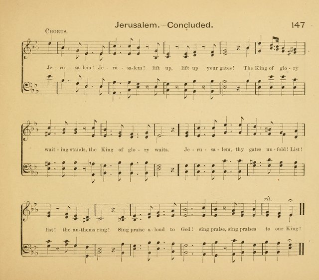 Gates Ajar: a collection of hymns and tunes for use in Sunday schools, praise and prayer meetings page 147