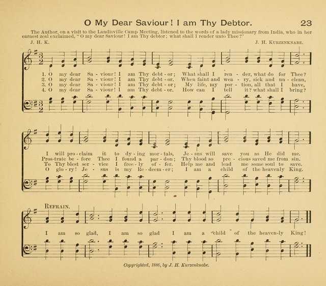 Gates Ajar: a collection of hymns and tunes for use in Sunday schools, praise and prayer meetings page 23