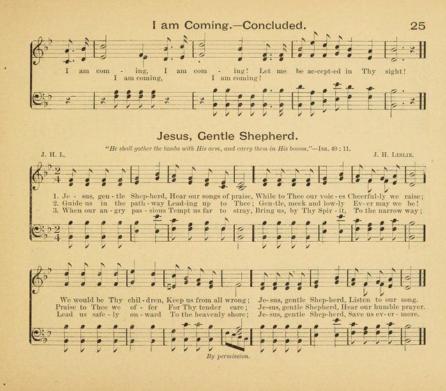 Gates Ajar: a collection of hymns and tunes for use in Sunday schools, praise and prayer meetings page 25