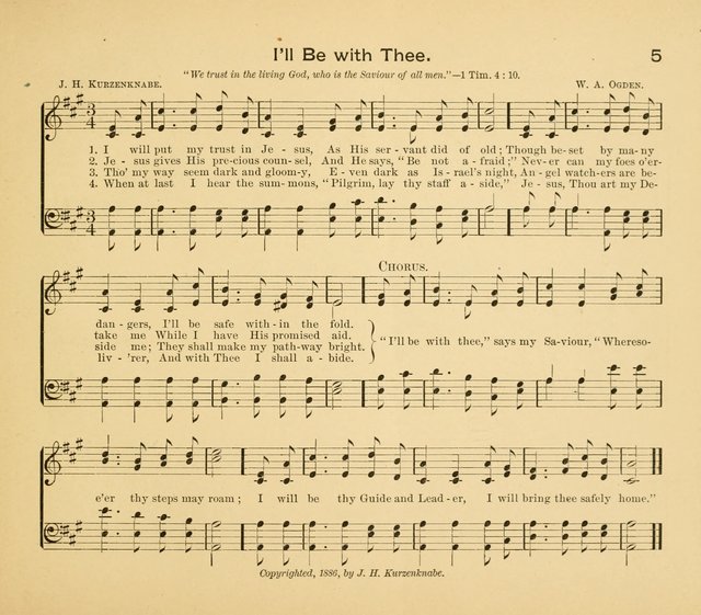 Gates Ajar: a collection of hymns and tunes for use in Sunday schools, praise and prayer meetings page 5