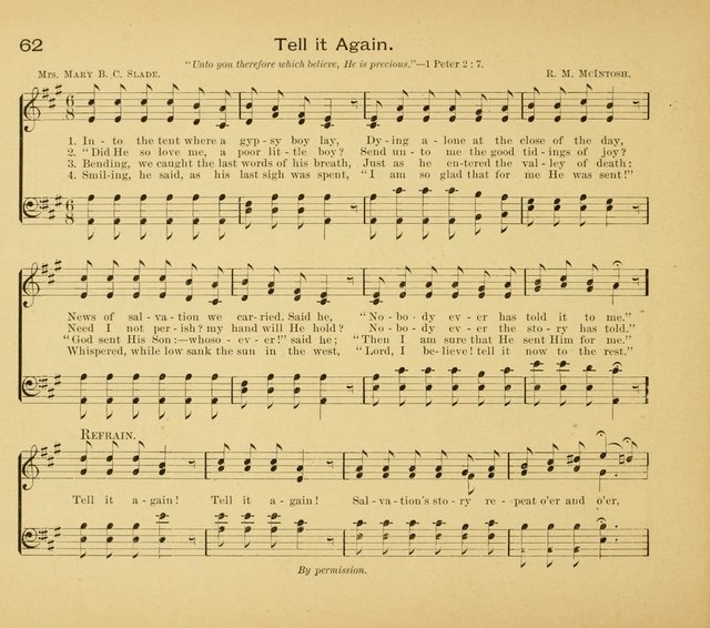 Gates Ajar: a collection of hymns and tunes for use in Sunday schools, praise and prayer meetings page 62