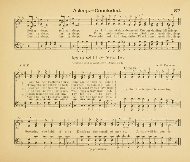 Gates Ajar: a collection of hymns and tunes for use in Sunday schools, praise and prayer meetings page 87