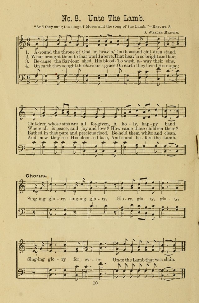 Gospel Bells: a collection of new and popular songs for the use of Sabbath schools and gospel meetings page 10