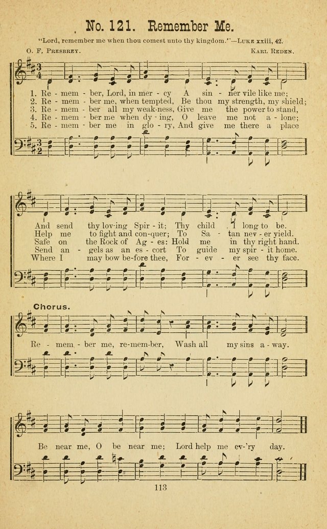 Gospel Bells: a collection of new and popular songs for the use of Sabbath schools and gospel meetings page 113