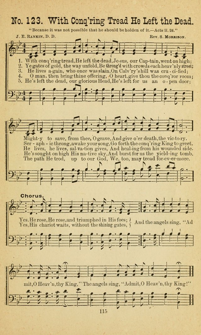 Gospel Bells: a collection of new and popular songs for the use of Sabbath schools and gospel meetings page 115