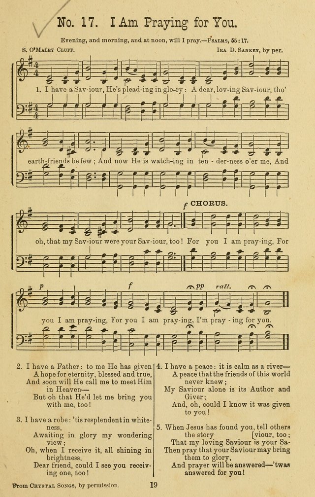 Gospel Bells: a collection of new and popular songs for the use of Sabbath schools and gospel meetings page 19