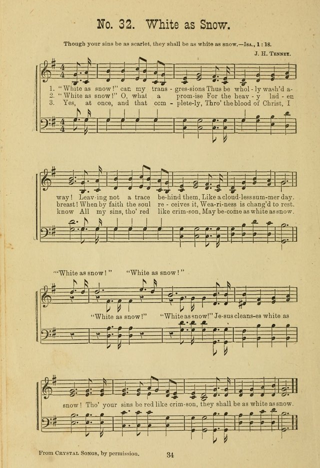 Gospel Bells: a collection of new and popular songs for the use of Sabbath schools and gospel meetings page 34