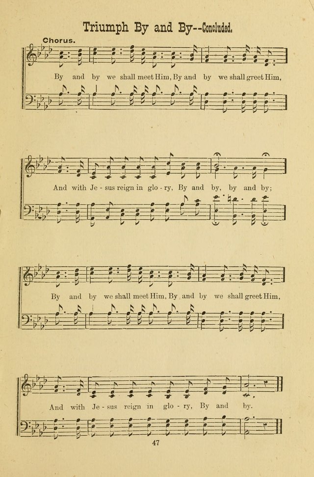 Gospel Bells: a collection of new and popular songs for the use of Sabbath schools and gospel meetings page 47