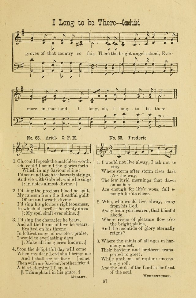 Gospel Bells: a collection of new and popular songs for the use of Sabbath schools and gospel meetings page 67