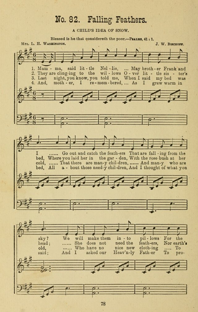 Gospel Bells: a collection of new and popular songs for the use of Sabbath schools and gospel meetings page 78