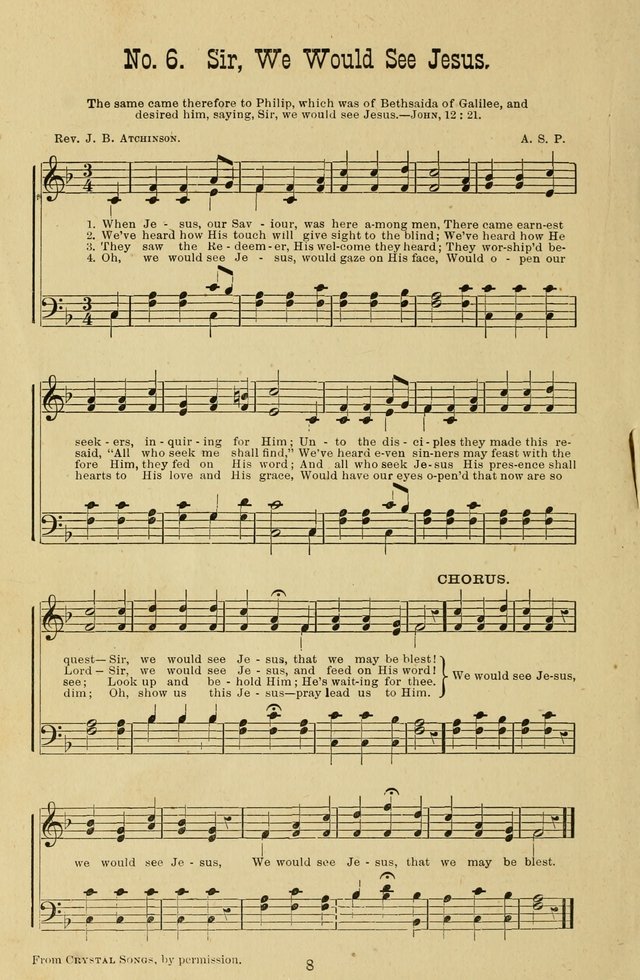 Gospel Bells: a collection of new and popular songs for the use of Sabbath schools and gospel meetings page 8