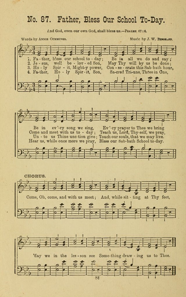 Gospel Bells: a collection of new and popular songs for the use of Sabbath schools and gospel meetings page 84