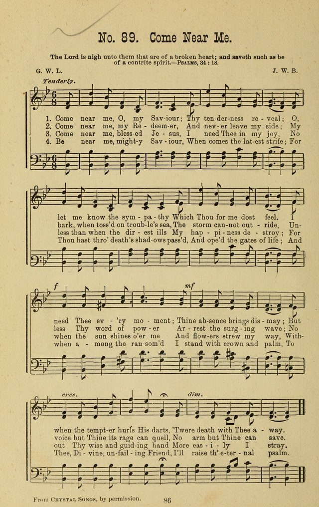 Gospel Bells: a collection of new and popular songs for the use of Sabbath schools and gospel meetings page 86