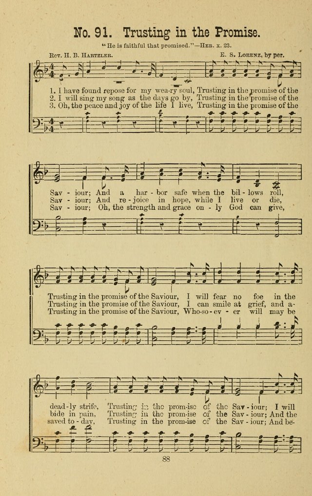 Gospel Bells: a collection of new and popular songs for the use of Sabbath schools and gospel meetings page 88