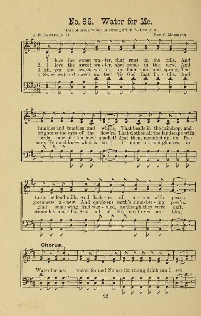 Gospel Bells: a collection of new and popular songs for the use of Sabbath schools and gospel meetings page 92