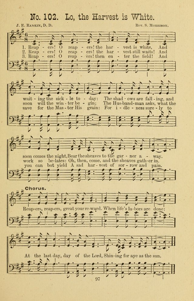 Gospel Bells: a collection of new and popular songs for the use of Sabbath schools and gospel meetings page 97