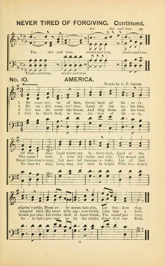 Glory Bells: a collection of new hymns and new music for Sunday-schools, gospel meetings, revivals, Christian Endeavor societies, Epworth Leagues, etc.  page 13