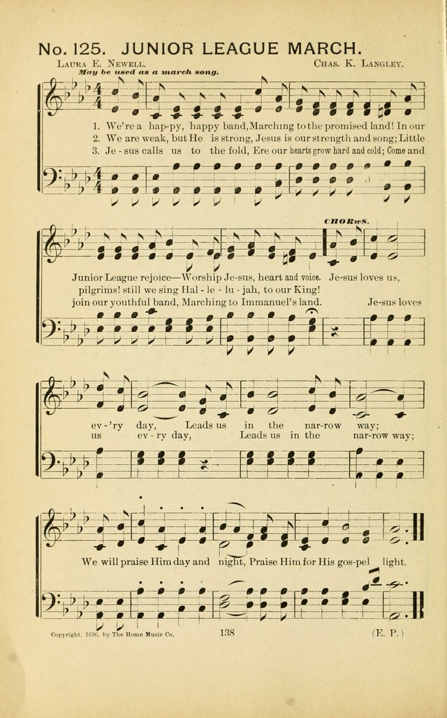 Glory Bells: a collection of new hymns and new music for Sunday-schools, gospel meetings, revivals, Christian Endeavor societies, Epworth Leagues, etc.  page 136