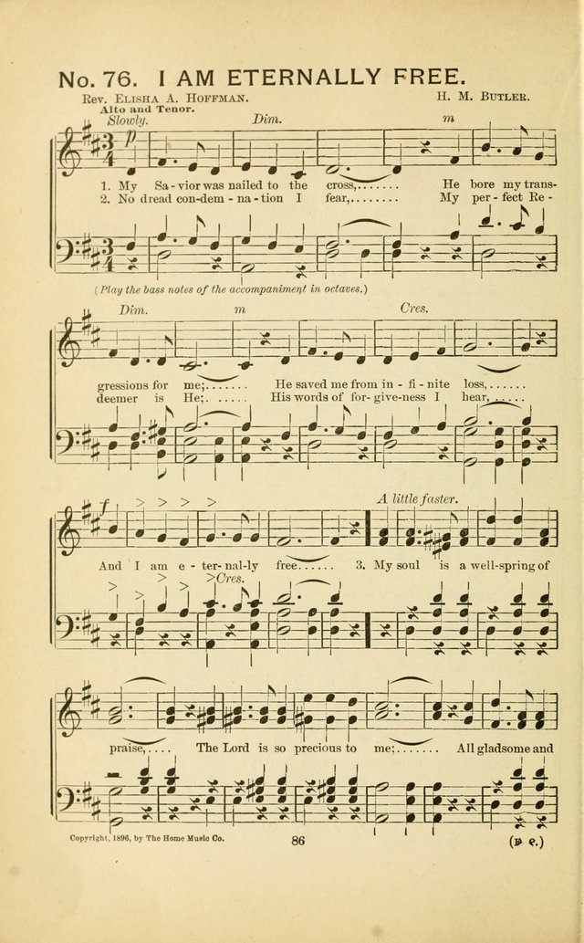 Glory Bells: a collection of new hymns and new music for Sunday-schools, gospel meetings, revivals, Christian Endeavor societies, Epworth Leagues, etc.  page 84