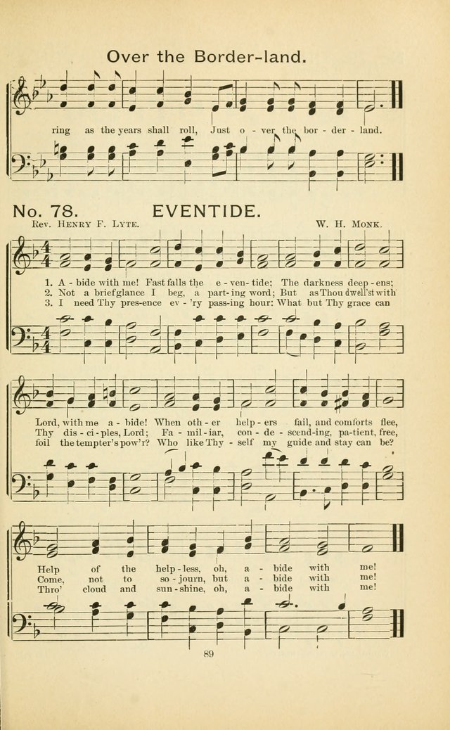 Glory Bells: a collection of new hymns and new music for Sunday-schools, gospel meetings, revivals, Christian Endeavor societies, Epworth Leagues, etc.  page 87