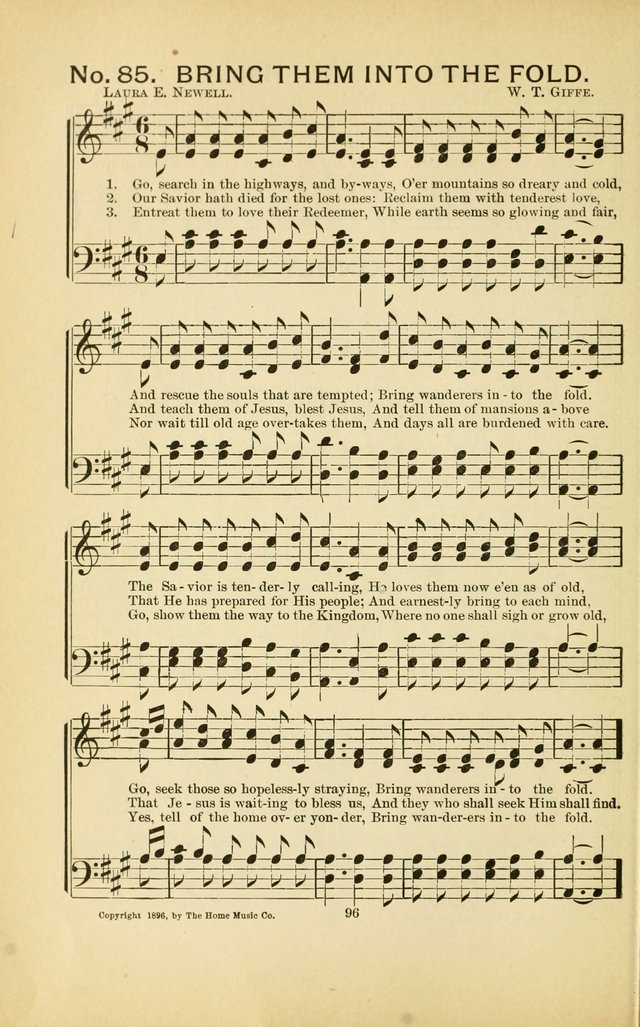 Glory Bells: a collection of new hymns and new music for Sunday-schools, gospel meetings, revivals, Christian Endeavor societies, Epworth Leagues, etc.  page 94