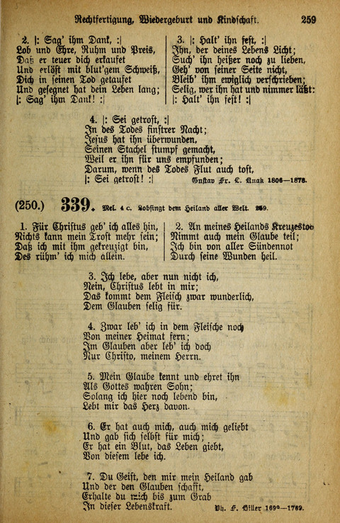 Gesangbuch der Bischöflichen Methodisten-Kirche: in Deutschalnd und der Schweiz page 259