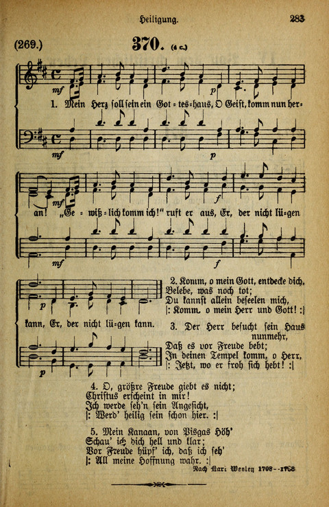 Gesangbuch der Bischöflichen Methodisten-Kirche: in Deutschalnd und der Schweiz page 283