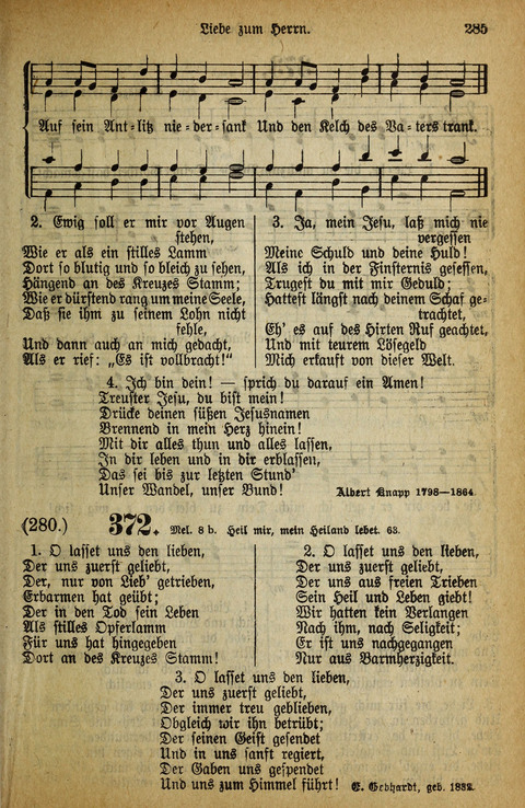 Gesangbuch der Bischöflichen Methodisten-Kirche: in Deutschalnd und der Schweiz page 285