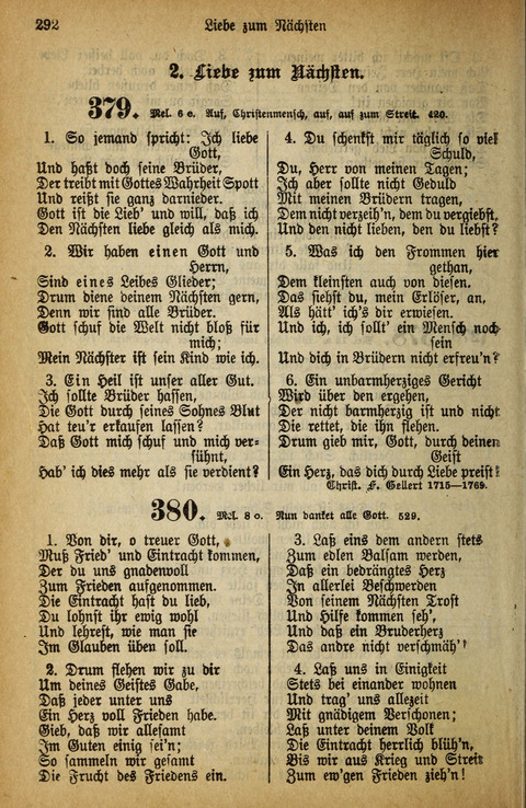 Gesangbuch der Bischöflichen Methodisten-Kirche: in Deutschalnd und der Schweiz page 292