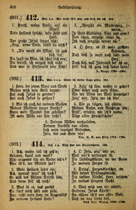 Gesangbuch der Bischöflichen Methodisten-Kirche: in Deutschalnd und der Schweiz page 316