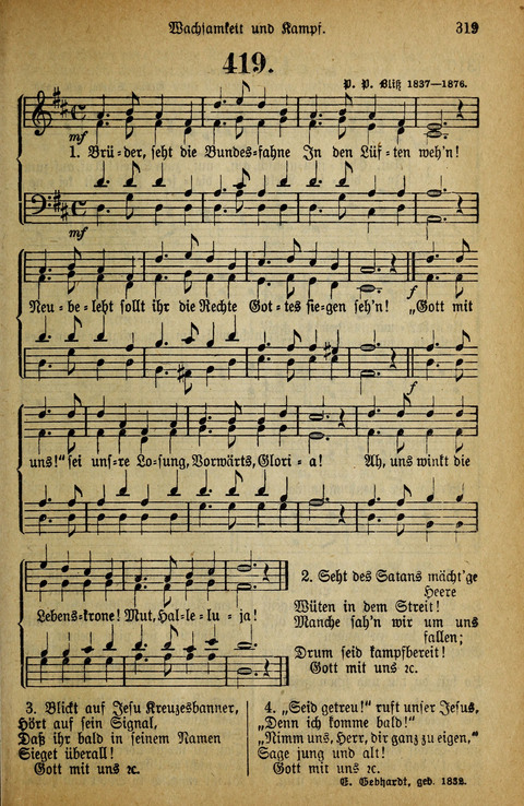 Gesangbuch der Bischöflichen Methodisten-Kirche: in Deutschalnd und der Schweiz page 319