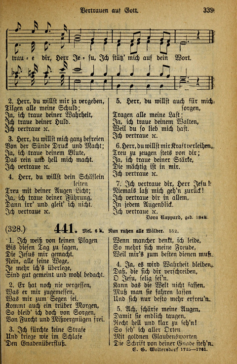 Gesangbuch der Bischöflichen Methodisten-Kirche: in Deutschalnd und der Schweiz page 339