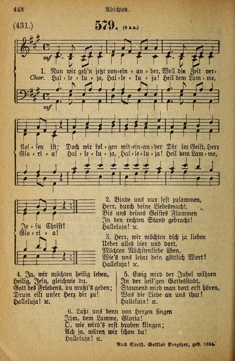 Gesangbuch der Bischöflichen Methodisten-Kirche: in Deutschalnd und der Schweiz page 448