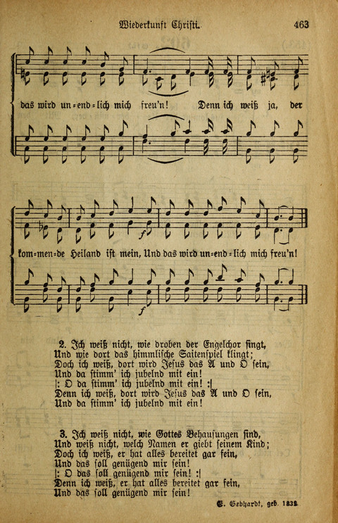 Gesangbuch der Bischöflichen Methodisten-Kirche: in Deutschalnd und der Schweiz page 463