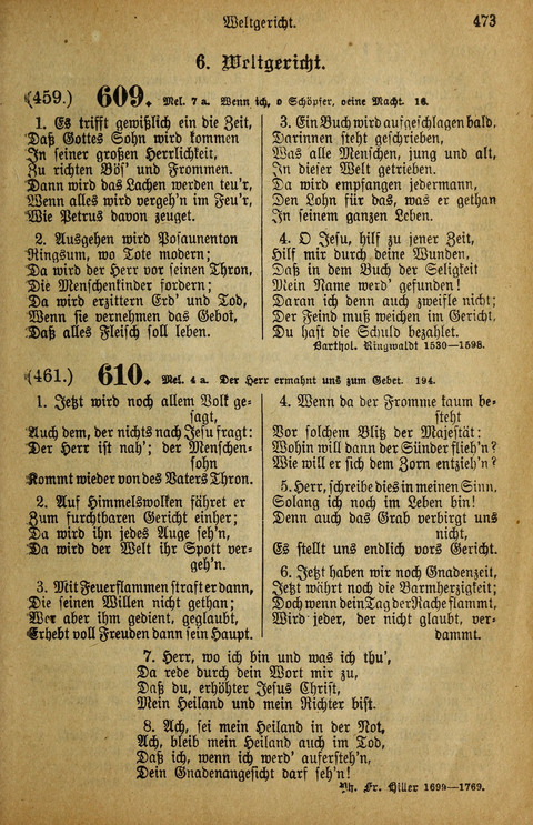 Gesangbuch der Bischöflichen Methodisten-Kirche: in Deutschalnd und der Schweiz page 473