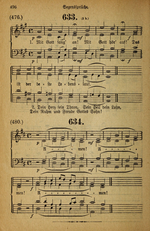 Gesangbuch der Bischöflichen Methodisten-Kirche: in Deutschalnd und der Schweiz page 496