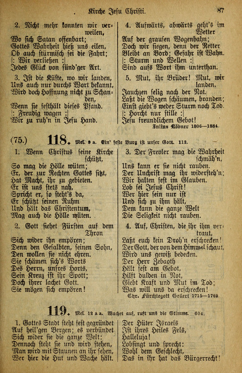 Gesangbuch der Bischöflichen Methodisten-Kirche: in Deutschalnd und der Schweiz page 85