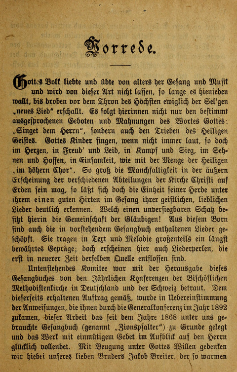 Gesangbuch der Bischöflichen Methodisten-Kirche: in Deutschalnd und der Schweiz page viii