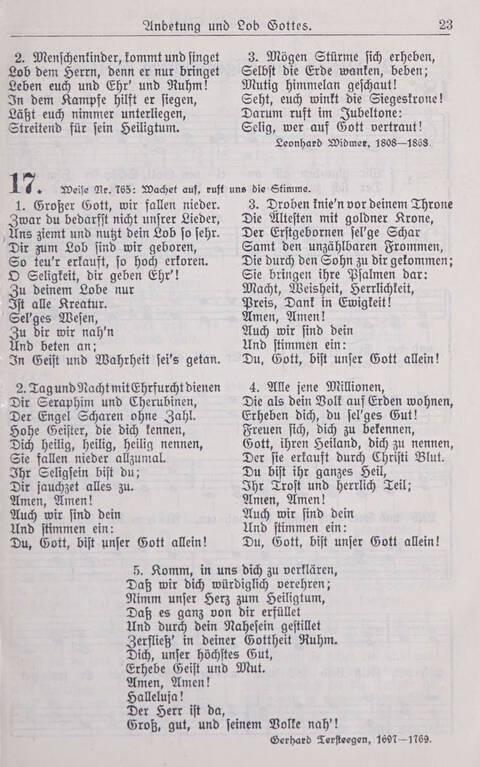 Gesangbuch der Bischöflichen Methodistenkirche: für die Gemeinden deutscher Zunge in Europa page 23