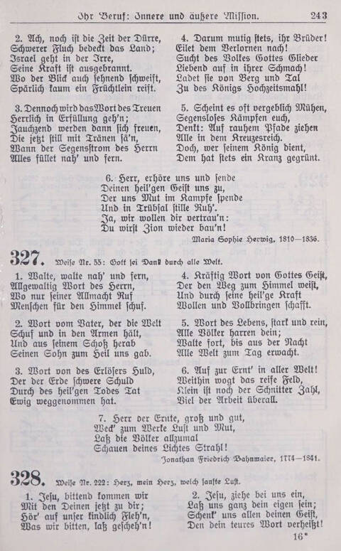 Gesangbuch der Bischöflichen Methodistenkirche: für die Gemeinden deutscher Zunge in Europa page 243