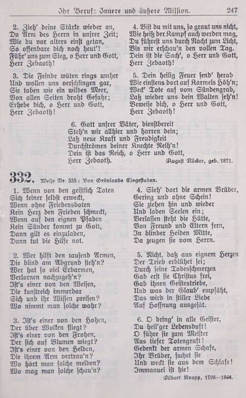 Gesangbuch der Bischöflichen Methodistenkirche: für die Gemeinden deutscher Zunge in Europa page 247