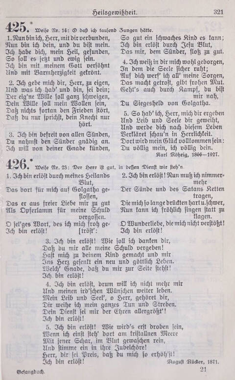 Gesangbuch der Bischöflichen Methodistenkirche: für die Gemeinden deutscher Zunge in Europa page 321