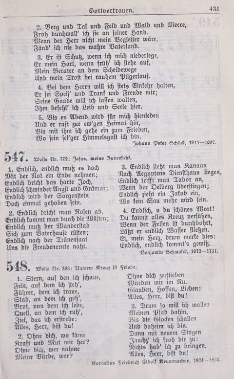 Gesangbuch der Bischöflichen Methodistenkirche: für die Gemeinden deutscher Zunge in Europa page 431