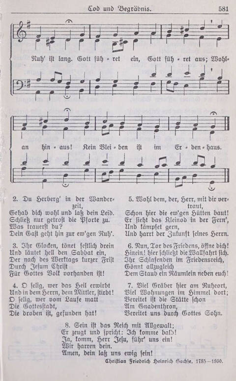 Gesangbuch der Bischöflichen Methodistenkirche: für die Gemeinden deutscher Zunge in Europa page 581