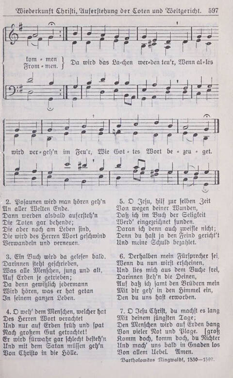 Gesangbuch der Bischöflichen Methodistenkirche: für die Gemeinden deutscher Zunge in Europa page 597