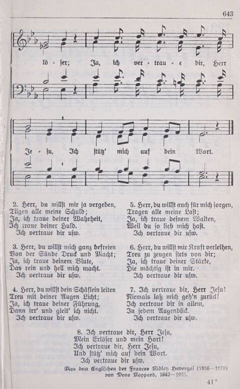 Gesangbuch der Bischöflichen Methodistenkirche: für die Gemeinden deutscher Zunge in Europa page 643