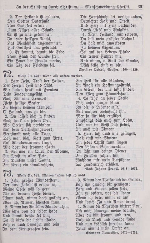 Gesangbuch der Bischöflichen Methodistenkirche: für die Gemeinden deutscher Zunge in Europa page 69