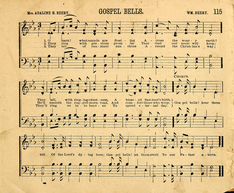 Gospel Chimes: a collection of new and standard songs and hymns for Sunday-schools and religious meetings page 115