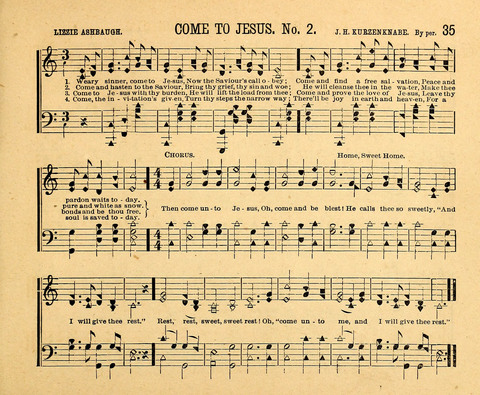 Gospel Chimes: a collection of new and standard songs and hymns for Sunday-schools and religious meetings page 35